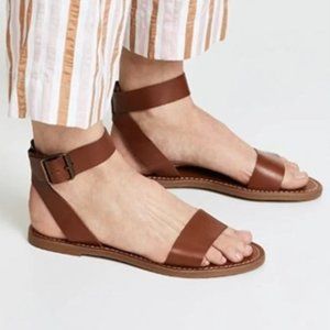 Madewell The Boardwalk Leather Ankle Strap Saddle NWT Sz 7.5